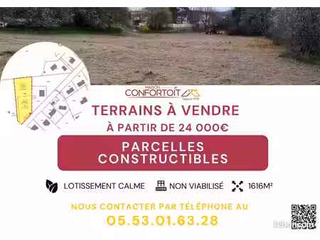 terrain constructible à vendre - la sauvetat-sur-lède