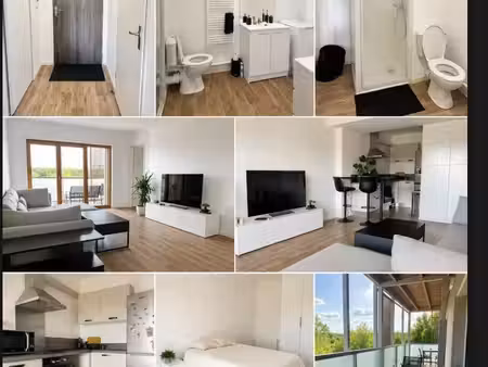 appartement t2 lumineux avec grand balcon — vue sur parc boisé