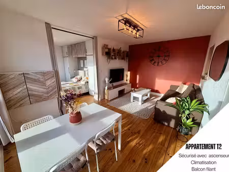 ? à louer – t2 meublé 50 m² avec balcon – centre d’agen