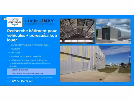 recherche garage pour 4 véhicules + bureau