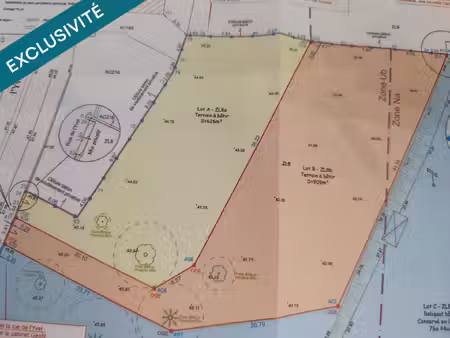 terrain 1535 m2 centre loyat