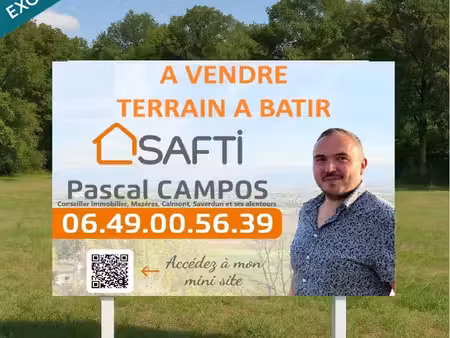 terrain constructible de 1159m²