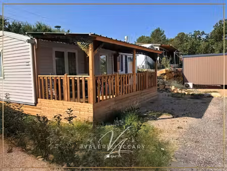 rocbaron: terrain de 143 m² avec mobil-home de 35 m²  2 chambres  terrasse...dans une rési