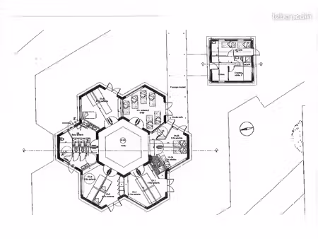 maison d'architecte 180 m² (dont 30 m² dépendance) à rénover - terrain 1 500 m²