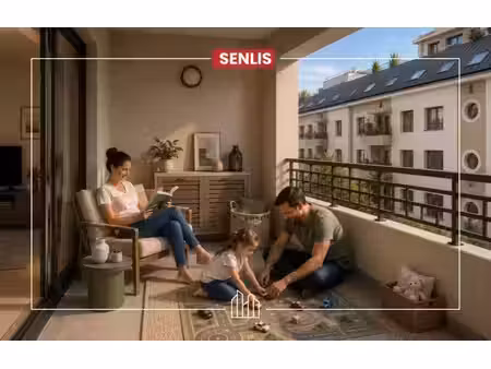 vente appartement neuf 2 pièces 46m2 senlis - 228000 € - surface privée