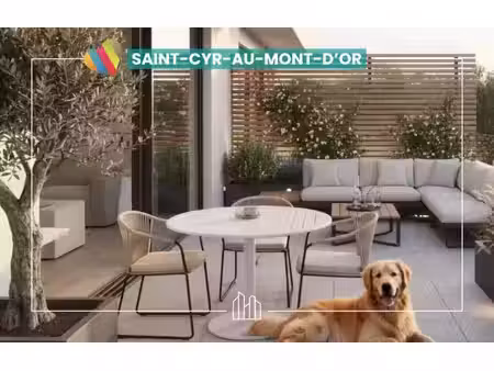 vente appartement neuf 2 pièces 45m2 saint-cyr-au-mont-d'or - 319900 € - surface privée