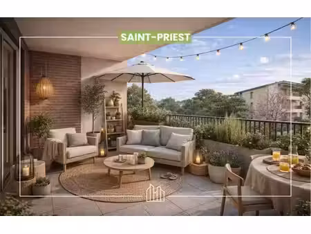 vente appartement neuf 3 pièces 65m2 saint-priest - 318483 € - surface privée