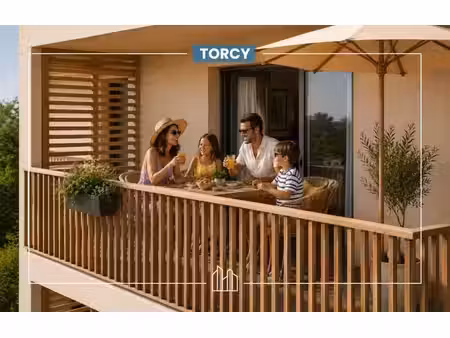 vente appartement neuf 4 pièces 82m2 torcy - 344900 € - surface privée