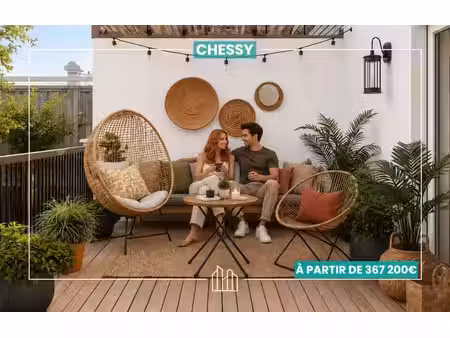 vente appartement neuf 4 pièces 82m2 chessy - 421200 € - surface privée