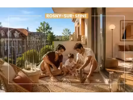 vente appartement neuf 3 pièces 58m2 rosny-sur-seine - 250900 € - surface privée