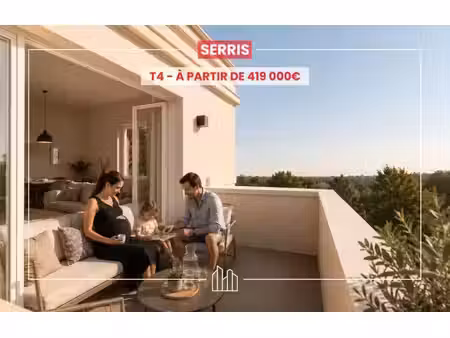 vente appartement neuf 4 pièces 86m2 serris - 469000 € - surface privée