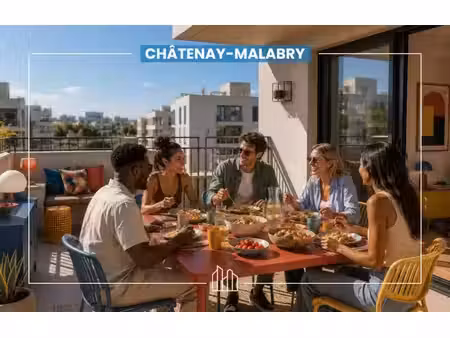 vente appartement neuf 4 pièces 74m2 châtenay-malabry - 527000 € - surface privée