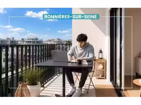 vente appartement neuf 1 pièces 22m2 bonnières-sur-seine - 117900 € - surface privée