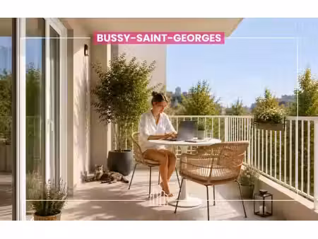 vente appartement neuf 2 pièces 46m2 bussy-saint-georges - 276000 € - surface privée