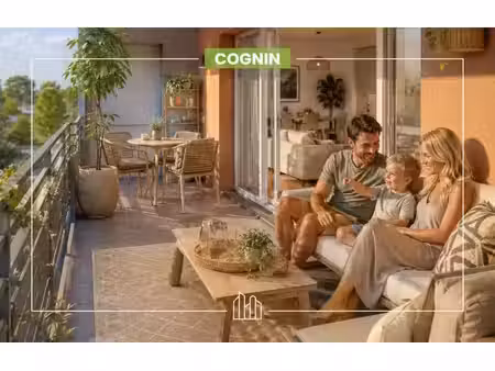 vente appartement neuf 3 pièces 63m2 cognin - 299200 € - surface privée