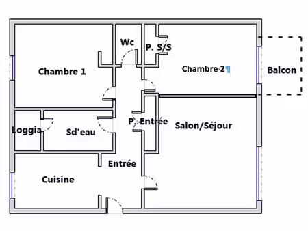 appartement 3 pièces - 60 m²