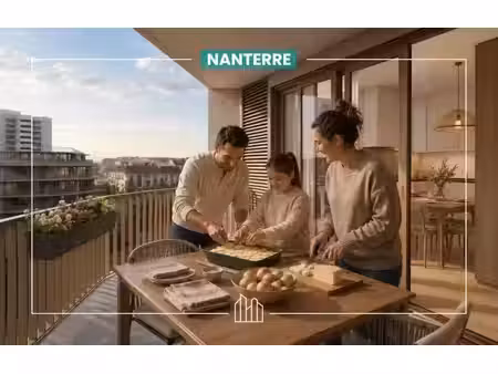 vente appartement neuf 3 pièces 65m2 nanterre - 337600 € - surface privée