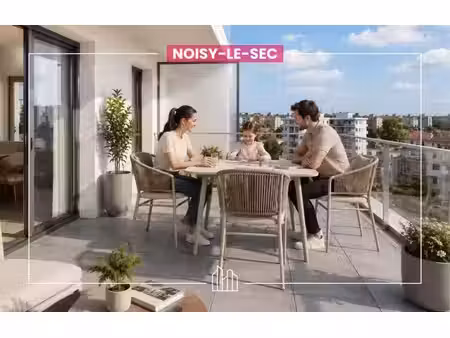 vente appartement neuf 3 pièces 63m2 noisy-le-sec - 317346 € - surface privée