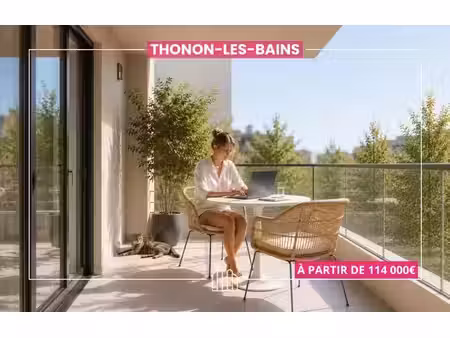 vente appartement neuf 1 pièces 18m2 thonon-les-bains - 129000 € - surface privée
