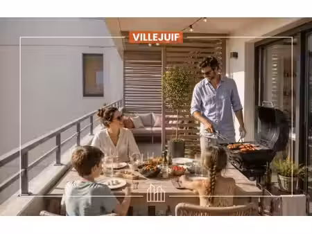 vente appartement neuf 4 pièces 77m2 villejuif - 450590 € - surface privée