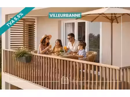 vente appartement neuf 3 pièces 63m2 villeurbanne - 285000 € - surface privée