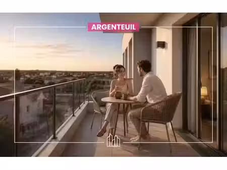 vente appartement neuf 2 pièces 43m2 argenteuil - 238749 € - surface privée