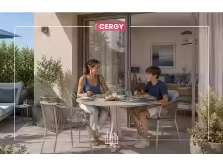 vente appartement neuf 3 pièces 60m2 cergy - 273034 € - surface privée