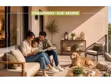 vente appartement neuf 3 pièces 61m2 champigny-sur-marne - 390000 € - surface privée