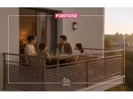 vente appartement neuf 4 pièces 64m2 pontoise - 275000 € - surface privée