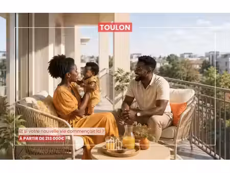 vente appartement neuf 3 pièces 60m2 toulon - 283000 € - surface privée