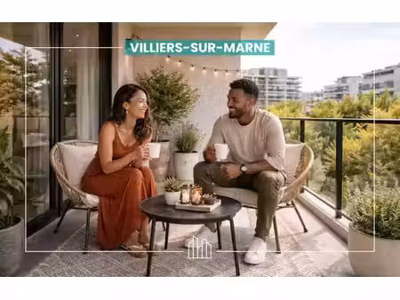 vente appartement neuf 2 pièces 43m2 villiers-sur-marne - 268000 € - surface privée