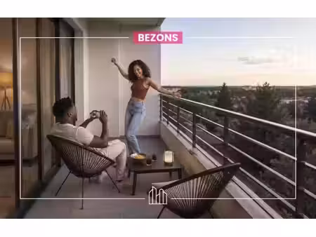 vente appartement neuf 2 pièces 42m2 bezons - 214999 € - surface privée