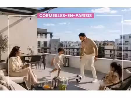 vente appartement neuf 3 pièces 64m2 cormeilles-en-parisis - 351000 € - surface privée