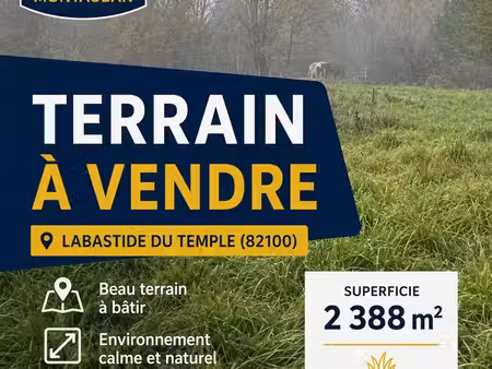 terrain à vendre - labastide-du-temple (82) - 40 000€