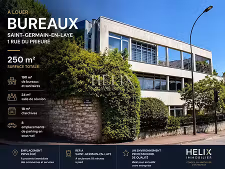 location locaux professionnels 0 pièces 217 m² à saint-germain-en-laye (78100)  4 500 €