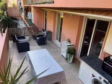 a vendre - menton careï - beau 3p avec cave en bon etat traversant balcon terrasse et...