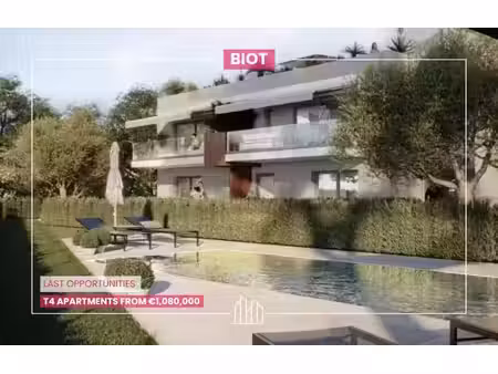 vente appartement neuf 4 pièces 138m2 biot - 1130000 € - surface privée
