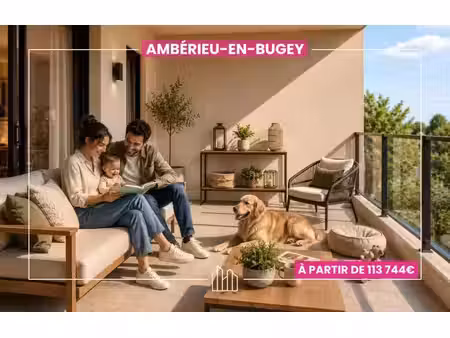 vente appartement neuf 3 pièces 60m2 ambérieu-en-bugey - 203602 € - surface privée