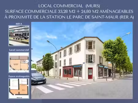 vente locaux professionnels 58.08 m² à saint-maur-des-fosses (94100)  199 500 €