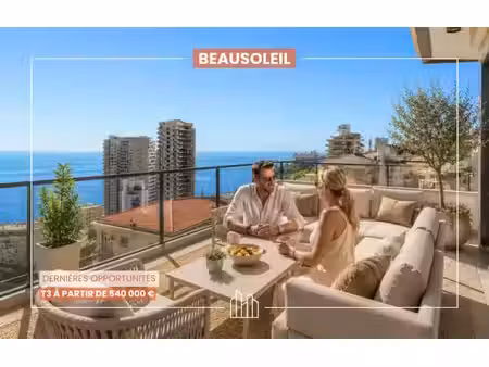 vente appartement neuf 3 pièces 64m2 beausoleil - 635000 € - surface privée