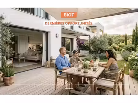 vente appartement neuf 3 pièces 60m2 biot - 379000 € - surface privée