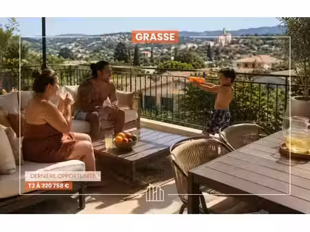 vente appartement neuf 3 pièces 66m2 grasse - 320758 € - surface privée