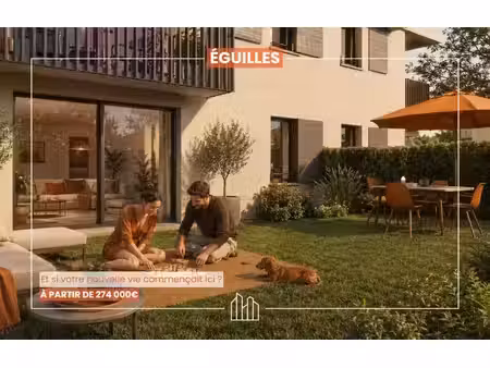 vente appartement neuf 2 pièces 56m2 eguilles - 298000 € - surface privée