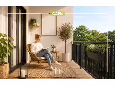 vente appartement neuf 1 pièces 25m2 caen - 149900 € - surface privée