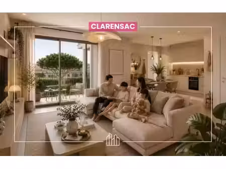 vente appartement neuf 2 pièces 44m2 clarensac - 199000 € - surface privée