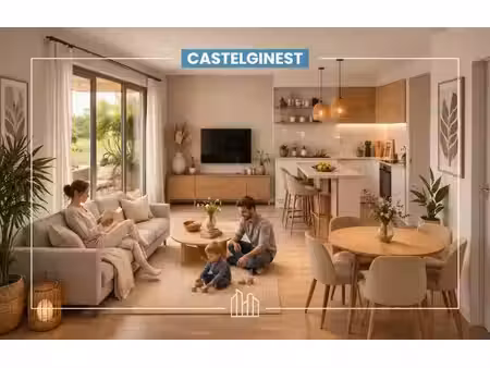 vente appartement neuf 3 pièces 61m2 castelginest - 264100 € - surface privée