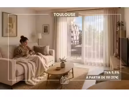 vente appartement neuf 2 pièces 40m2 toulouse - 155700 € - surface privée