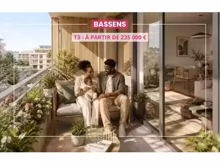 vente appartement neuf 3 pièces 66m2 bassens - 237000 € - surface privée