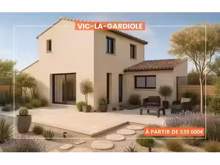 vente maison neuf 5 pièces 116m2 vic-la-gardiole - 539000 € - surface privée