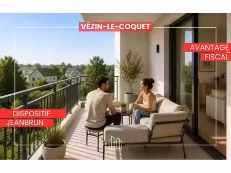 vente appartement neuf 3 pièces 65m2 vezin-le-coquet - 242000 € - surface privée